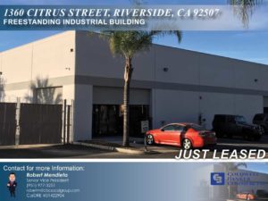 +/-18,000 SF WAREHOUSE JUST LEASED IN RIVERSIDE, CA